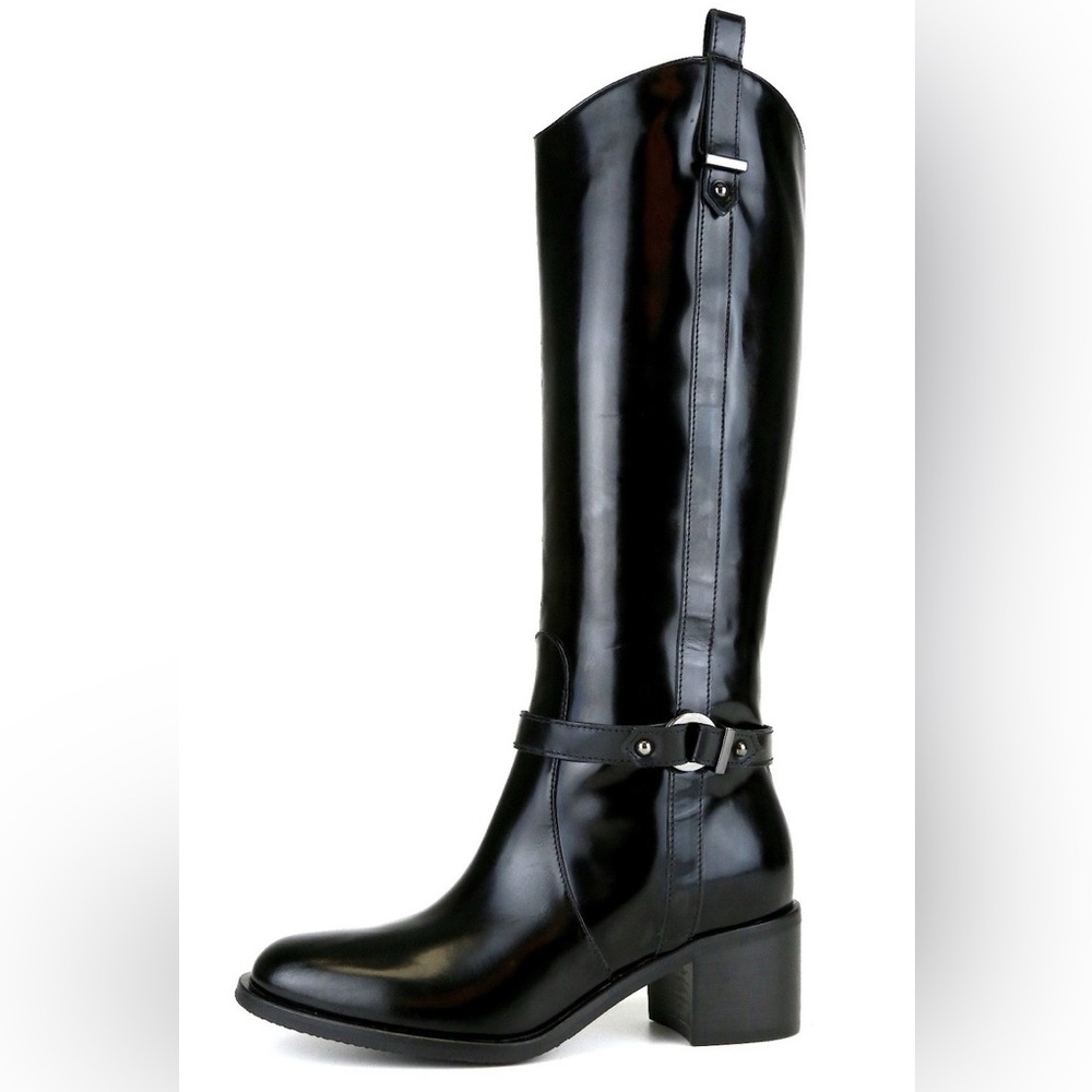 Aquatalia by Marvin K Black Knee High Harness Boots- size 8.5